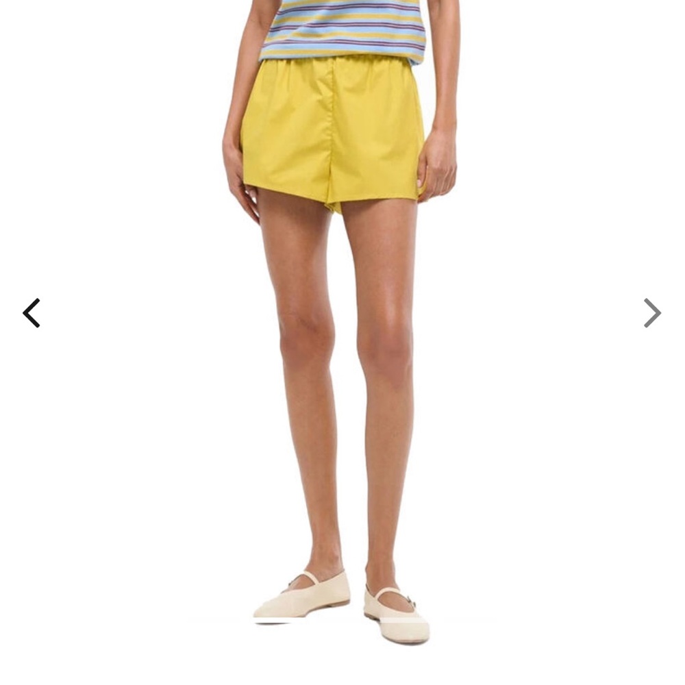 Staud Paddle Shorts Chartreuse